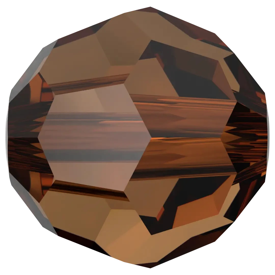 Swarovski Crystal Beads Round (5000) Smoked Amber(Swarovski 5000 Round Beads Smoked Amber) 3 Swarovski Crystal Beads Round (5000) Smoked Amber(Swarovski 5000 Round Beads Smoked Amber)