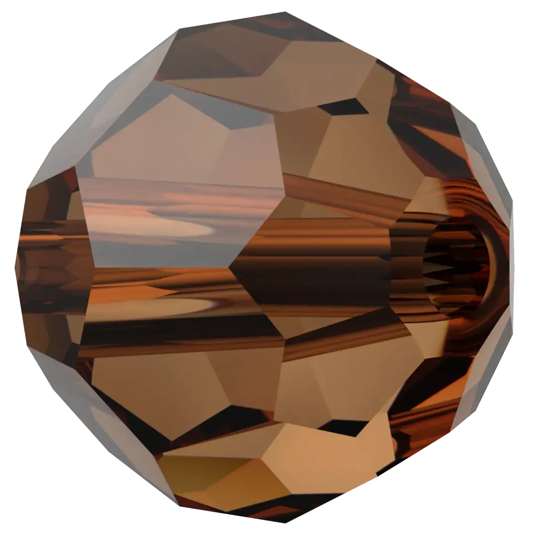 Swarovski Crystal Beads Round (5000) Smoked Amber(Swarovski 5000 Round Beads Smoked Amber) 4 Swarovski Crystal Beads Round (5000) Smoked Amber(Swarovski 5000 Round Beads Smoked Amber) - Image 2