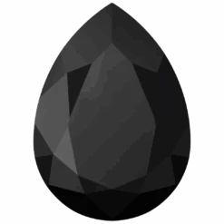 Swarovski Fancy Stones Pear (4320) Jet UNFOILED(Swarovski 4320 Fancy Stones Pear Jet Unfoiled)