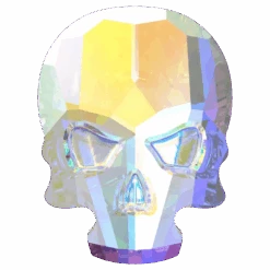 Serinity Flat Back Crystals Non Hotfix Skull (2856) Crystal AB(Serinity 2856 Flatback Crystals Non Hotfix Skull Crystal Ab)