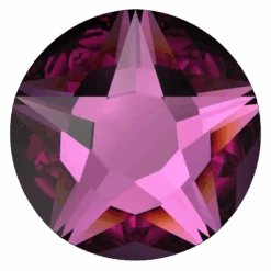 Swarovski Flat Back Crystals Non Hotfix Xirius Star Rose (2100) Dark Rose(Swarovski Non Hotfix Flat Back Crystals Xirius Star Rose Cut 2100 Dark Rose)