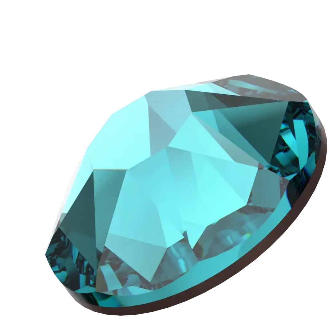 Swarovski Flat Back Crystals Non Hotfix (2000, 2058 & 2088) Blue Zircon(Swarovski 2000 2058 2088 Flatback Crystals Non Hotfix Blue Zircon) 4 Swarovski Flat Back Crystals Non Hotfix (2000, 2058 & 2088) Blue Zircon(Swarovski 2000 2058 2088 Flatback Crystals Non Hotfix Blue Zircon) - Image 2