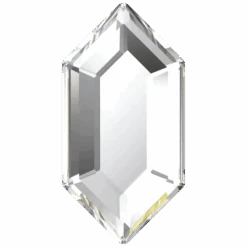 Swarovski Flat Back Crystals Non Hotfix Elongated Hexagon (2776) Crystal(Swarovski 2776 Flatback Crystals Non Hotfix Elongated Hexagon Crystal)