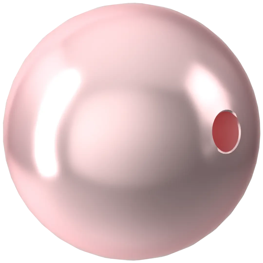 Swarovski Pearls Round (5810) Crystal Rosaline(Swarovski 5810 Round Pearls Crystal Rosaline Pearl) 4 Swarovski Pearls Round (5810) Crystal Rosaline(Swarovski 5810 Round Pearls Crystal Rosaline Pearl) - Image 2