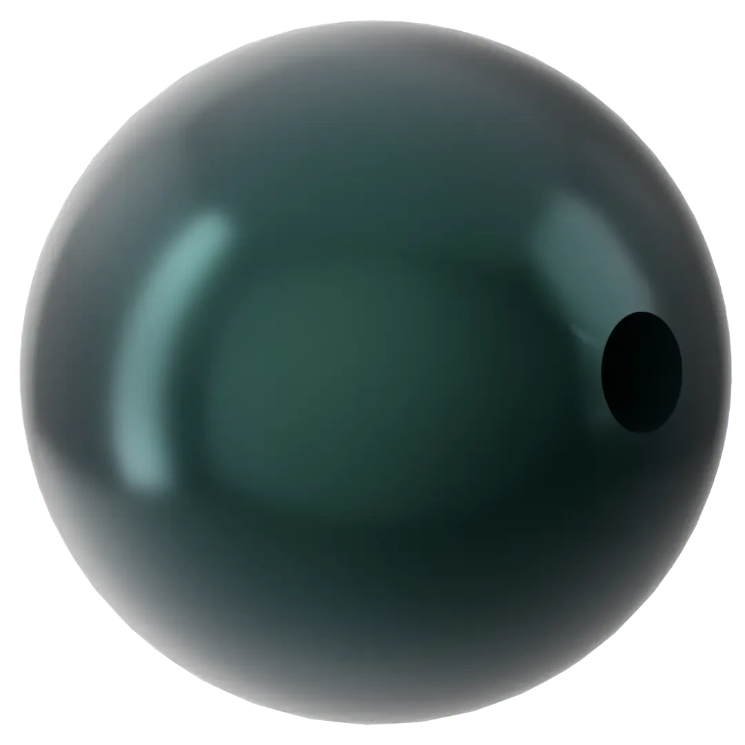 Serinity Pearls Round Half Drilled (5818) Crystal Black(Serinity 5818 Round Pearls Half Drilled Crystal Black Pearl) 4 Serinity Pearls Round Half Drilled (5818) Crystal Black(Serinity 5818 Round Pearls Half Drilled Crystal Black Pearl) - Image 2