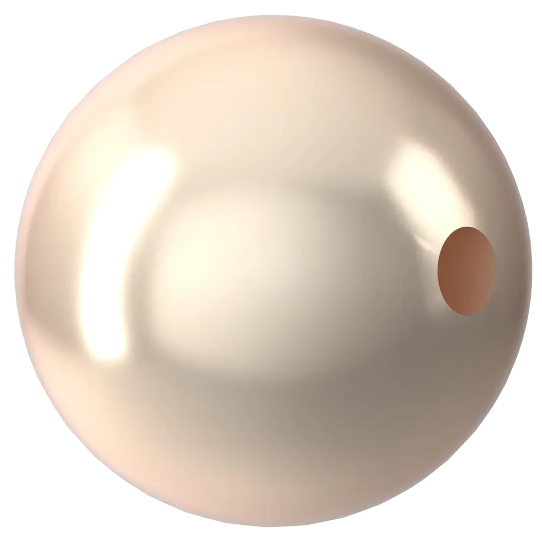 Serinity Pearls Round Half Drilled (5818) Crystal Creamrose(Serinity 5818 Round Pearls Half Drilled Crystal Creamrose Pearl) 4 Serinity Pearls Round Half Drilled (5818) Crystal Creamrose(Serinity 5818 Round Pearls Half Drilled Crystal Creamrose Pearl) - Image 2