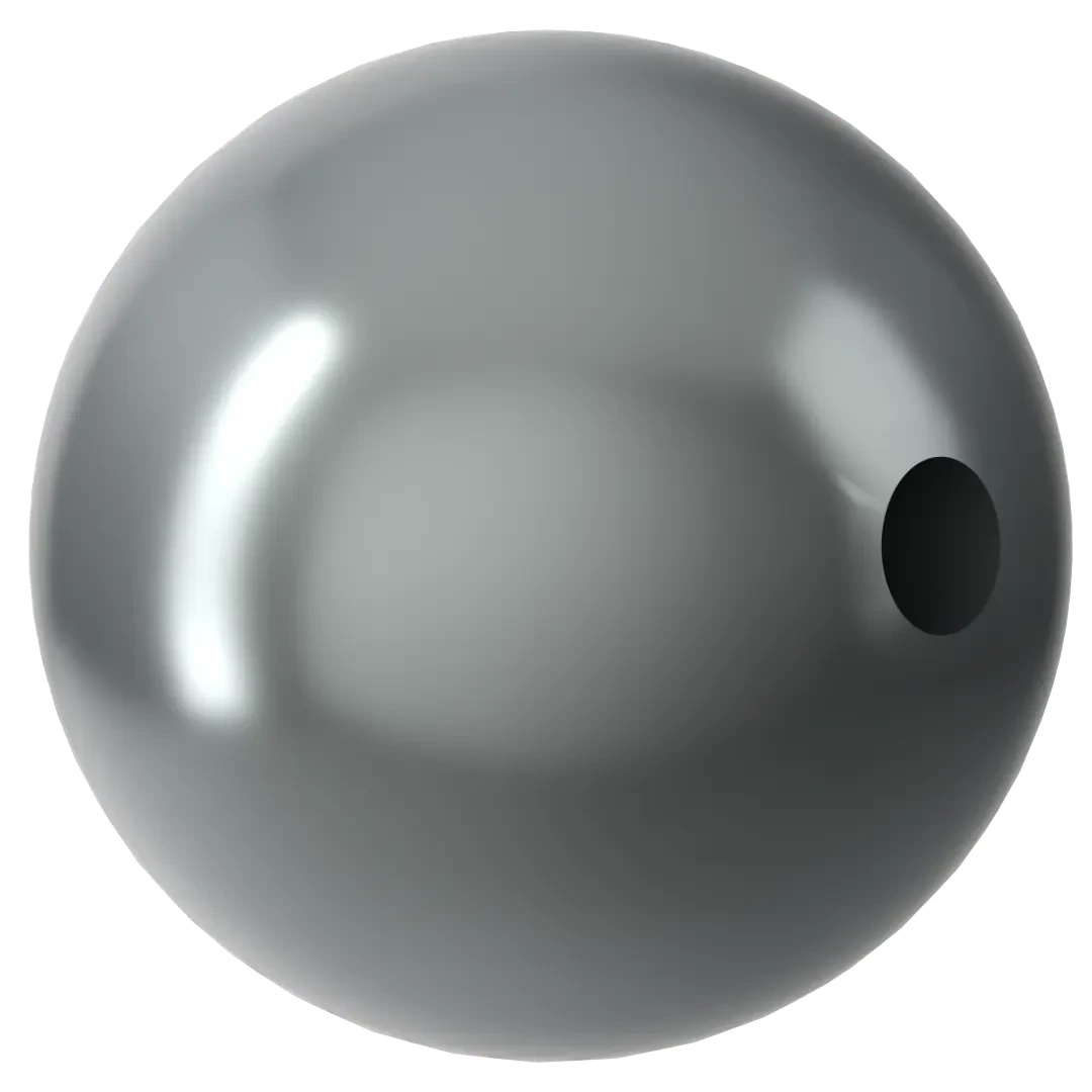 Serinity Pearls Round Half Drilled (5818) Crystal Dark Grey(Serinity 5818 Round Pearls Half Drilled Crystal Dark Grey Pearl) 4 Serinity Pearls Round Half Drilled (5818) Crystal Dark Grey(Serinity 5818 Round Pearls Half Drilled Crystal Dark Grey Pearl) - Image 2