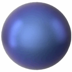 Swarovski Pearls Round Half Drilled (5818) Crystal Iridescent Dark Blue(Swarovski 5818 Round Pearls Half Drilled Crystal Iridescent Dark Blue Pearl)