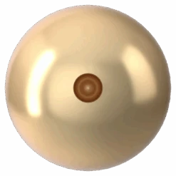 Serinity Pearls Round Half Drilled (5818) Crystal Light Gold(Serinity 5818 Round Pearls Half Drilled Crystal Light Gold Pearl) -BlueStreak Crystal Shop Swarovski Pearls Round Half Drilled 5818 Crystal Light Gold 3