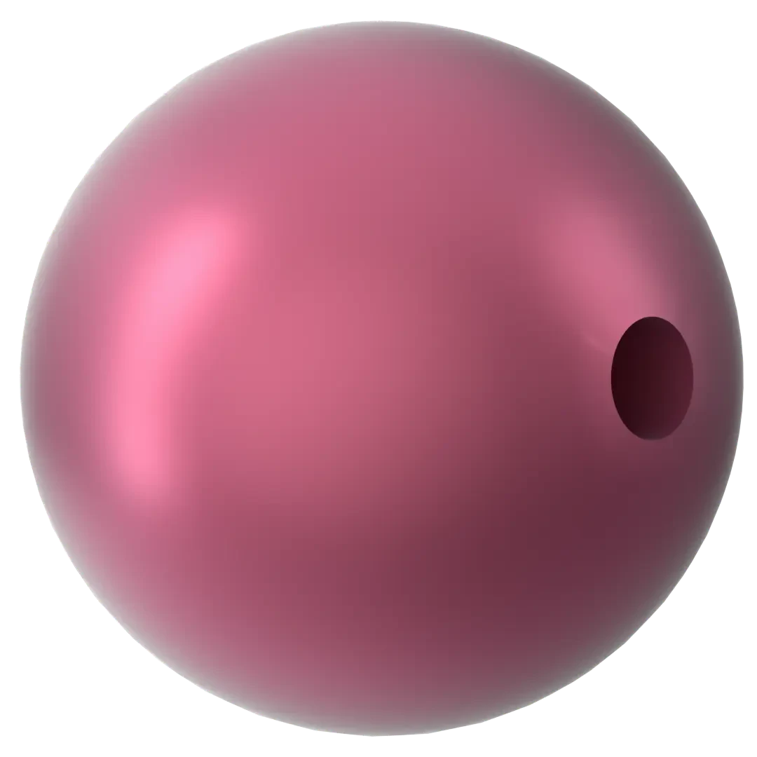 Swarovski Pearls Round Half Drilled (5818) Crystal Mulberry Pink(Swarovski 5818 Round Pearls Half Drilled Crystal Mulberry Pink Pearl) 4 Swarovski Pearls Round Half Drilled (5818) Crystal Mulberry Pink(Swarovski 5818 Round Pearls Half Drilled Crystal Mulberry Pink Pearl) - Image 2