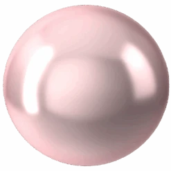 Swarovski Pearls Round Half Drilled (5818) Crystal Rosaline(Swarovski 5818 Round Pearls Half Drilled Crystal Rosaline Pearl)