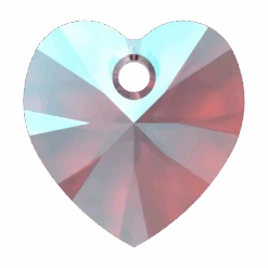 Swarovski Pendants Xilion Heart (6228) Amethyst Shimmer(Swarovski 6228 Xilion Heart Pendants Amethyst Shimmer)