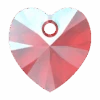 Swarovski Pendants Xilion Heart (6228) Light Siam Shimmer(Swarovski 6228 Xilion Heart Pendants Light Siam Shimmer)