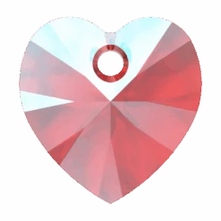 Swarovski Pendants Xilion Heart (6228) Light Siam Shimmer(Swarovski 6228 Xilion Heart Pendants Light Siam Shimmer)