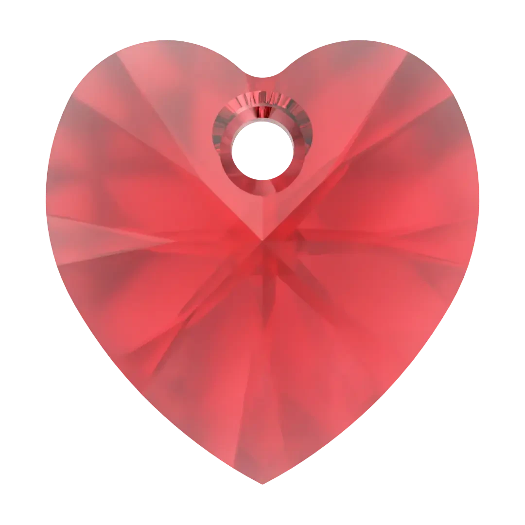 Swarovski Pendants Xilion Heart (6228) Light Siam(Swarovski 6228 Xilion Heart Pendants Light Siam) 3 Swarovski Pendants Xilion Heart (6228) Light Siam(Swarovski 6228 Xilion Heart Pendants Light Siam)