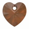 Swarovski Pendants Xilion Heart (6228) Smoked Amber(Swarovski 6228 Xilion Heart Pendants Smoked Amber)