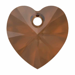 Swarovski Pendants Xilion Heart (6228) Smoked Amber(Swarovski 6228 Xilion Heart Pendants Smoked Amber)
