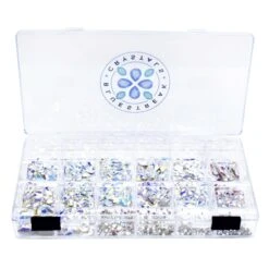 Serinity Flat Back Crystals Non Hotfix Mega Mix Crystal AB(Serinity Mega Mix Of Flatback Crystals Non Hotfix Crystal Ab) -BlueStreak Crystal Shop Swarovski Rhinestones Non Hotfix Mega Mix Crystal AB 2