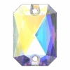 Serinity Sew On Crystals Emerald Cut (3252) Crystal AB(Serinity 3252 Sew On Crystals Emerald Cut Crystal Ab) -BlueStreak Crystal Shop Swarovski Sew On Crystals Emerald Cut 3252 Crystal AB
