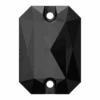 Swarovski Sew On Crystals Emerald Cut (3252) Jet UNFOILED(Swarovski 3252 Sew On Crystals Emerald Cut Jet Unfoiled) -BlueStreak Crystal Shop Swarovski Sew On Crystals Emerald Cut 3252 Jet UNFOILED