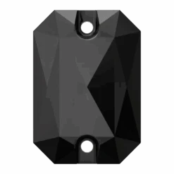 Swarovski Sew On Crystals Emerald Cut (3252) Jet UNFOILED(Swarovski 3252 Sew On Crystals Emerald Cut Jet Unfoiled)