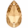 Swarovski Sew On Crystals Peardrop (3230) Crystal Golden Shadow(Swarovski 3230 Sew On Peardrop Crystal Golden Shadow) -BlueStreak Crystal Shop Swarovski Sew On Crystals Peardrop 3230 Crystal Golden Shadow 1