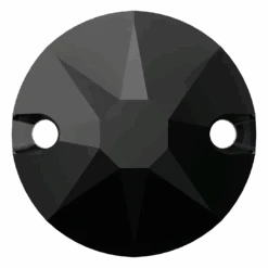 Serinity Sew On Crystals Round (3288) Jet UNFOILED(Serinity 3288 Sew On Crystals Jet Unfoiled)