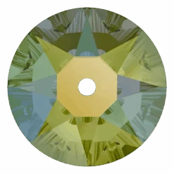 Swarovski Sew On Crystals Xirius Lochrose (3188) Crystal Iridescent Green(Swarovski 3188 Sew On Xirius Lochrose Crystal Iridescent Green End Of Line)