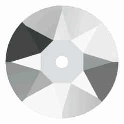 Serinity Sew On Crystals Round Lochrose (3188) Crystal Light Chrome(Serinity 3188 Sew On Lochrose Crystal Light Chrome)