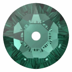 Swarovski Sew On Crystals Xirius Lochrose (3188) Emerald(Swarovski 3188 Sew On Xirius Lochrose Emerald)