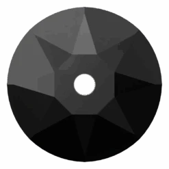 Serinity Sew On Crystals Round Lochrose (3188) Jet UNFOILED(Serinity 3188 Sew On Lochrose Jet Unfoiled)