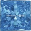 Swarovski Zirconia Square Princess Pure Brilliance Cut Fancy Blue(Swarovski Cubic Zirconia Square Princess Pure Brilliance Cut Fancy Blue)